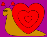 Disegno Lumachina cuore  pitturato su klkouioipouoioppèopi9uihu