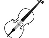 Disegno Violino pitturato su violino 1