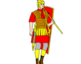 Disegno Soldato romano  pitturato su Brithos