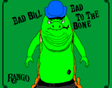 Disegno Bad Bill pitturato su FRANCESCO PIO