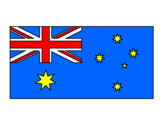Disegno Australia pitturato su ottavio