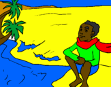Disegno Madagascar pitturato su katryn