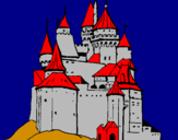 Disegno Castello medievale  pitturato su Manuel