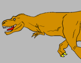 Disegno Tyrannosaurus Rex  pitturato su gabriele
