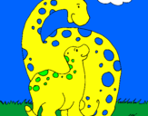 Disegno Dinosauri pitturato su FILIPPO