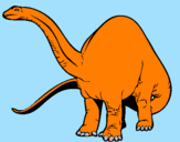 Disegno Branchiosauro II pitturato su marco
