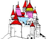 Disegno Castello medievale  pitturato su Antonella Salis