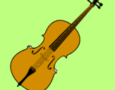 Disegno Violino pitturato su martina