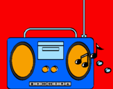 Disegno Radio cassette 2 pitturato su nicholas