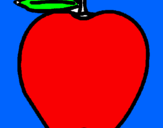Disegno mela  pitturato su francesco