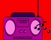 Disegno Radio cassette 2 pitturato su alessiA