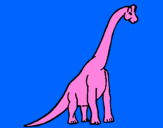 Disegno Branchiosauro  pitturato su jacopo