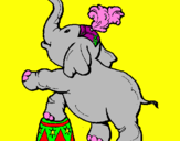 Disegno Elefante  pitturato su vanessa