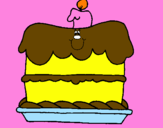 Disegno Torta di compleanno  pitturato su GIADA  ROBIGLIO