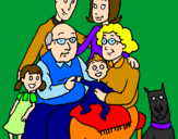 Disegno Famiglia pitturato su luca