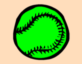 Disegno Palla da baseball  pitturato su chiara