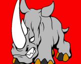 Disegno Rinoceronte II pitturato su DIEGO