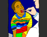 Disegno Ispezione della gola pitturato su simone tagliabue