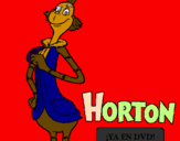 Disegno Horton - Sindaco pitturato su MANDARINA