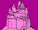 Disegno Castello medievale  pitturato su NONNA I