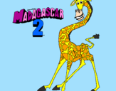 Disegno Madagascar 2 Melman pitturato su ERIKA