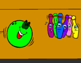 Disegno Boccia da bowling  pitturato su BOWLING 