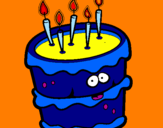 Disegno Torta di compleanno 2 pitturato su xxx