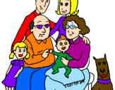 Disegno Famiglia pitturato su SIMONA