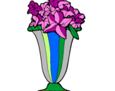 Disegno Vaso di fiori pitturato su vanessa