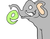 Disegno Elefante  pitturato su ARIANNA vilardi