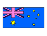 Disegno Australia pitturato su gianluca