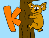 Disegno Koala  pitturato su ARIANNA vilardi