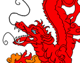 Disegno Drago giapponese  pitturato su sabrina carvalho