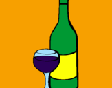 Disegno Vino pitturato su martina pirani