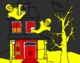 Disegno Casa del terrore pitturato su thomas