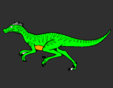 Disegno Velociraptor  pitturato su velociraptor