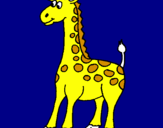 Disegno Giraffa pitturato su matteo zanetti