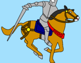 Disegno Cavaliere a cavallo IV pitturato su giuseppe