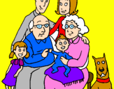 Disegno Famiglia pitturato su EMMA PIERFEDERICI