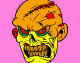 Disegno Zombie pitturato su alessia
