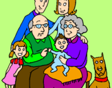 Disegno Famiglia pitturato su titticlaudia