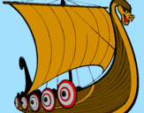 Disegno Barca vikinga pitturato su Dragon trainer