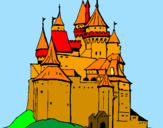 Disegno Castello medievale  pitturato su Giuseppe