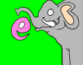 Disegno Elefante  pitturato su EMMA  PIERFEDERICI