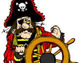 Disegno Capitano dei pirati  pitturato su elian