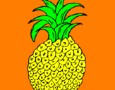 Disegno ananas  pitturato su Eleonora 5