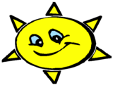 Disegno Sole sorridente  pitturato su antonellacs