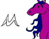 Disegno Unicorno  pitturato su Stella