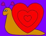 Disegno Lumachina cuore  pitturato su sfrjymutgrhrh
