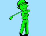 Disegno Golf pitturato su pamela